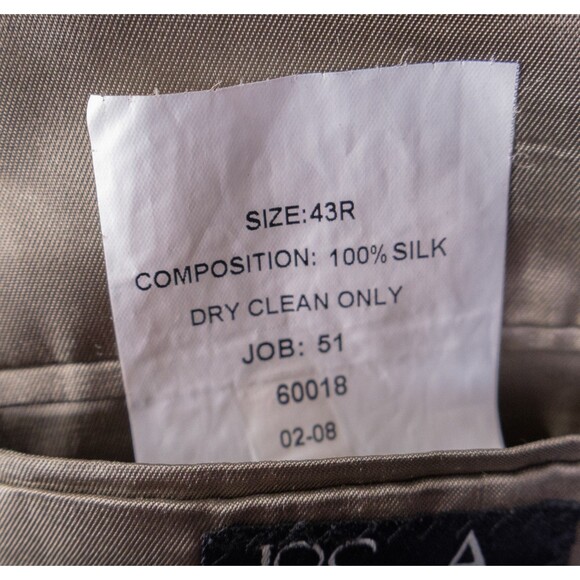 Jos. A. Bank  Silk Sport Coat Blazer 43R SILK Pistachio Textured Casual Jacket - Picture 11 of 14